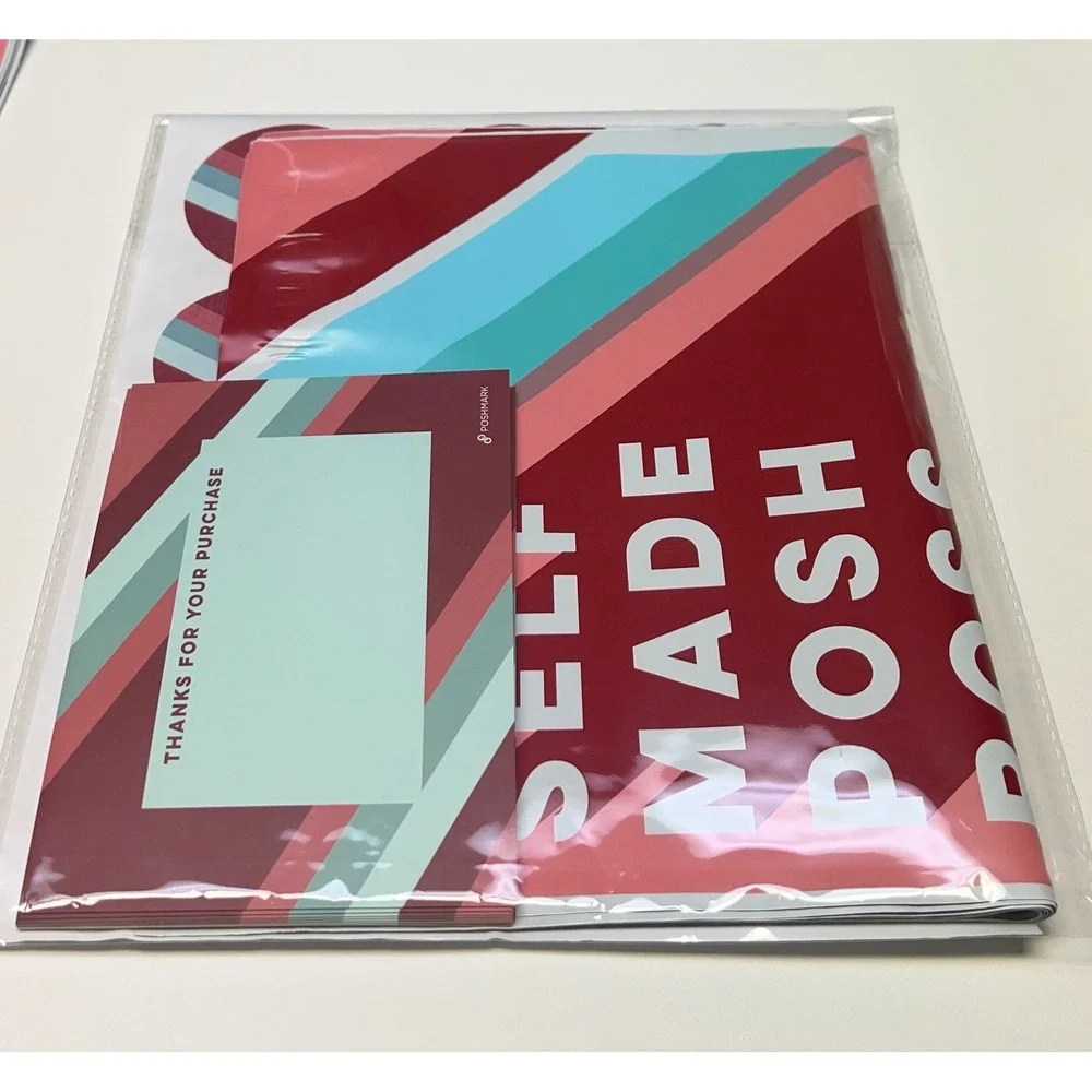 Poshmark Poly Mailers Bundle 10 Self Seal Bags 10 Thank You Cards 12 Stickers